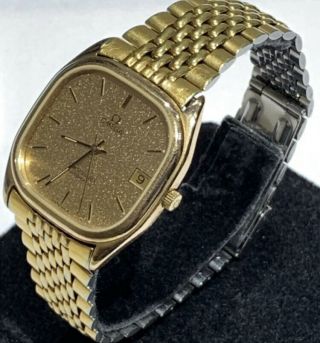 Vintage Omega Seamaster Automatic Gold Watch Beads of Rice Bracelet 166.  0282 8