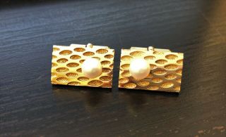 SCRAP or NOT 18K Stamped,  Pearls,  10.  8 grams Luxury Cuff Links. 3