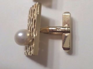 SCRAP or NOT 18K Stamped,  Pearls,  10.  8 grams Luxury Cuff Links. 5