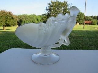 & Vintage Art Deco,  Cambridge Flying Lady Bowl,  Frosted Glass,  Exc.