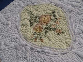 ETHEREAL COUNTRY ELEGANCE EXQUISITE RARE YELLOW ROSE OF TEXAS VINTAGE QUILT WOW 8