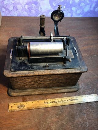 Vintage Thomas Edison Cylinder Phonograph Serial 486346 Parts