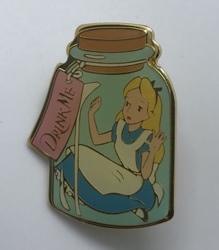 Tokyo Disney Resort Pin 17180 Japan Drink Me Alice In The Bottle Vintage Pin