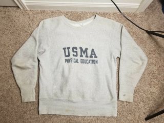 Vintage Champion Reverse Weave 70s Usma Physical Education Sweatshirt Rare Sz S