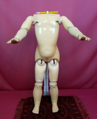 Antique German Fully Jointed Wood & Composition Marked Kestner Doll Body