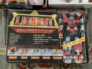 Vintage LIONBOT Voltron Diecast Metal Transforming Robot Lions Star Belt 8