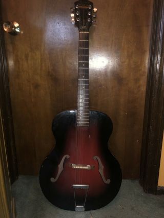 Harmony Patrician Archtop Acoustic Guitar Vintage 1960s Rare Find