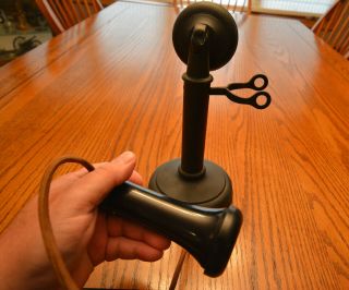 Vintage Antique Kellogg Candlestick Telephone Pat 1901,  1907,  1908 4