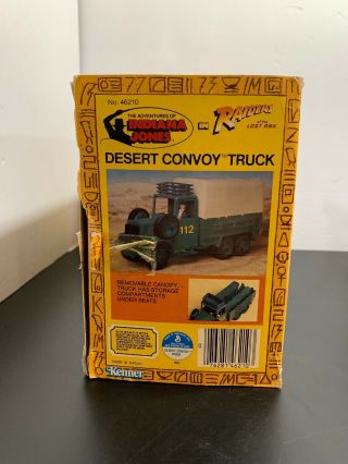 Vintage 1983 Adventures of Indiana Jones – Desert Convoy Truck - COMPLETE – MIB 2
