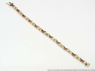 5.  65ctw Natural Ruby Diamond 14k Gold Bracelet Vintage Tennis Line 7