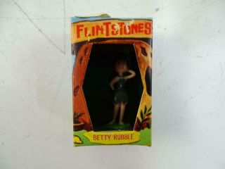Vintage Marx Tv Tinykins Flintstones Betty Rubble 1960s Cartoon Toy Old