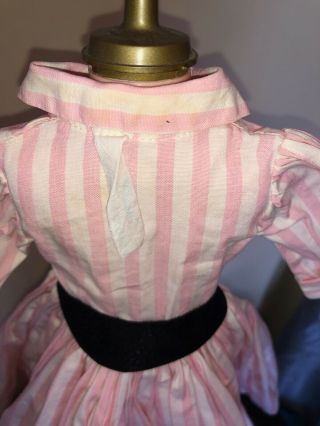 Vintage Madame Alexander 1956 Pink Candy Striped Shirtwaist Dress hat belt 7