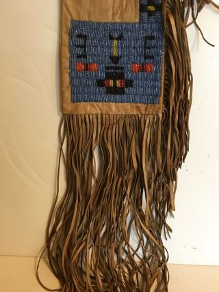 Vintage Native American Soft Buckskin Pipe Bag from Estate.  Plains??? 4