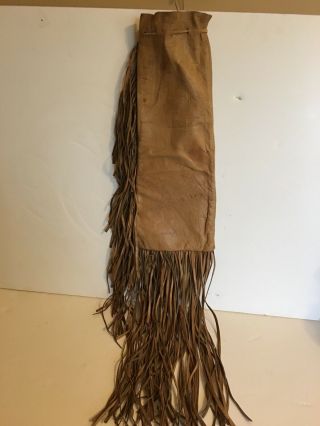 Vintage Native American Soft Buckskin Pipe Bag from Estate.  Plains??? 9