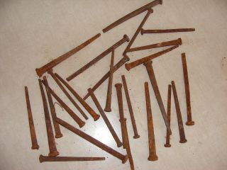 25,  Vintage Square Nails - 3,  4,  5” Long - - 1800 