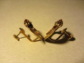 Tiffany & Co.  vintage 14k gold & rubies screwback deco earrings 10