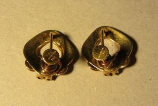 Tiffany & Co.  vintage 14k gold & rubies screwback deco earrings 6