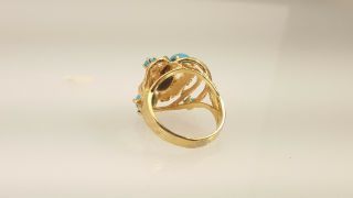 pre owned vintage 14k yellow gold ring with Turquoise 2