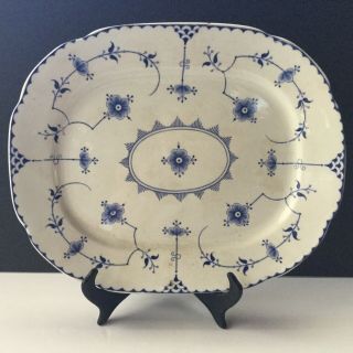 Antique Allertons England Copenhagen Pattern Platter 13 3/4” Blue White C1903 - 12