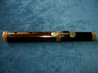Antique Vintage Old Wooden Irish Boxwood Flute Adler Bamburg 5