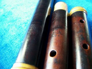 Antique Vintage Old Wooden Irish Boxwood Flute Adler Bamburg 7