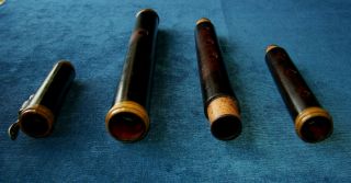 Antique Vintage Old Wooden Irish Boxwood Flute Adler Bamburg 9