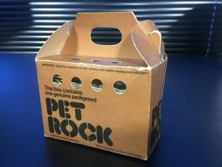 Pet Rock W/ Box And Instructions,  1975 Rock Bottom Productions,  Vintage