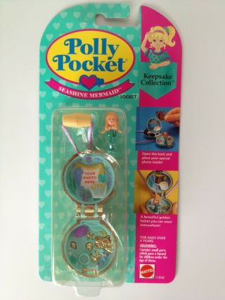 Vintage Polly Pocket Seashine Mermaid Locket Nip