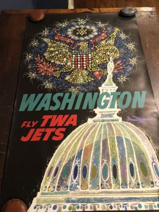 Vintage David Klein Twa Poster Washington Dc