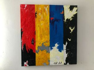 Clyfford Still Oil Painting On Canvas Signed Rare 24 X 25.  5