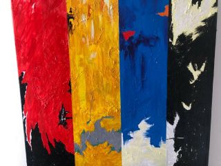 CLYFFORD STILL OIL PAINTING ON CANVAS SIGNED RARE 24 X 25.  5 3
