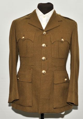 Vintage Bespoke Hawkes Of Savile Row General Shanker Army Field Suit 38 " 1940 