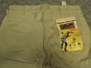 VINTAGE NOS WITH TAGS MENS TAN WRANGLER JEANS WITH TAGS LATE 50 ' S - EARLY 60 ' S 8