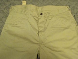 VINTAGE NOS WITH TAGS MENS TAN WRANGLER JEANS WITH TAGS LATE 50 ' S - EARLY 60 ' S 9