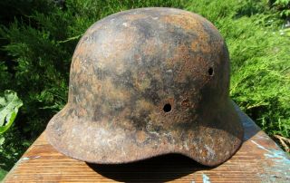 - Authentic Ww2 Wwii Relic German Helmet Wehrmacht 210