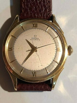 Vintage Omega Seamaster 18k Solid Gold Automatic " Bumper Movement " Watch