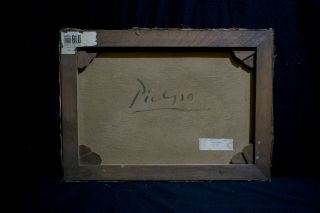 Oil on canvas,  vintage,  NOT PRINTED,  signature Picasso (17.  5 x 24.  2 inches) 10