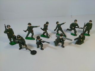 Vintage Charbens Lead / Metal Wwi Toy Soldiers 2 1/2 " 10 Poses Us Gi 
