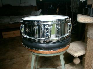 Vintage Slingerland Sound King Chrome Ovr Brass Zoomatic Snare