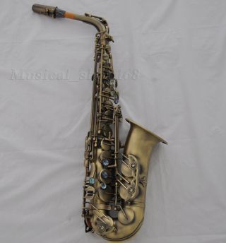 Professional 54 Reference Eb Antique Alto Saxophone High F Sax Abalone Key