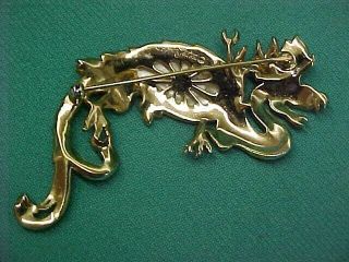 Rare Vintage 1960 ' s Crown Trifari Alfred Philippe Ming Dragon Pin Brooch 7