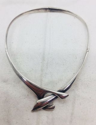 Sigi Pineda Vintage Mexican Sterling Silver Modernist Necklace