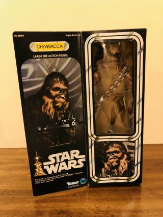 Mib Vintage Kenner Star Wars 1978 15 " Chewbacca Figure Nrfb Contents