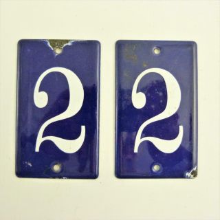 Vintage Enamel No.  2 Signs