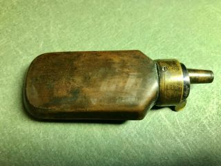 GREAT TINY ANTIQUE ROBBINS AND LAWRENCE POWDER FLASK IN 2