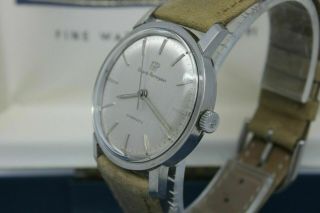 Wow VINTAGE Girard Perregaux Gyromatic Men`s 33mm Steel Automatic Linen Dial 6