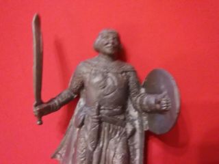 Vintage Marx Prince Valiant and Black Knight Figures Silver 4