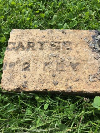 Very RARE Antique Brick LABELED “Carter No.  2 Key” Very Rare Salvaged Illinois 3