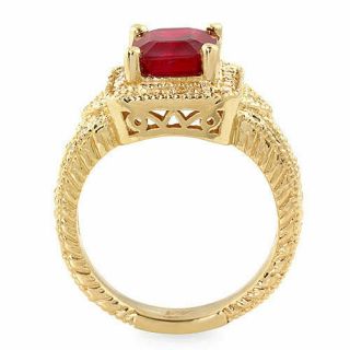 Vintage 3.  2 ct natural ruby & diamond ring 14k gold 3