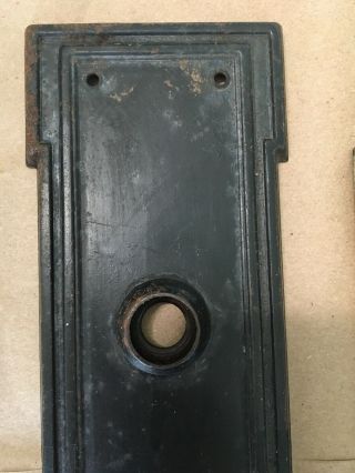 2 Matching Antique Vintage Door Plate One Is Large 10” Door Plate 3